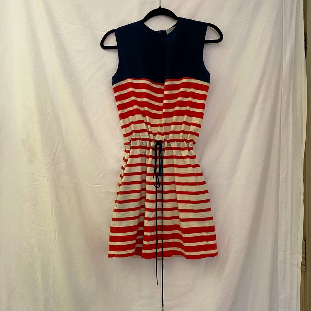 Geren Ford Cotton Stripe & Silk Dress